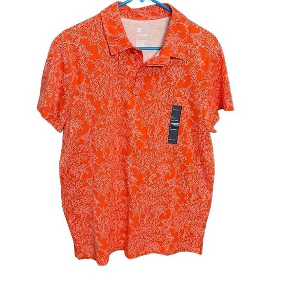 All In Motion Men’s Orange Collared Short Sleeve Polo Shirt Large NWT Target - Picture 13 of 15